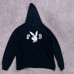 Black Playboy Hoodie (flash sale)